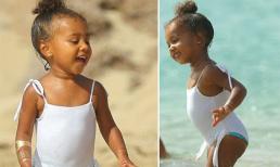 Con gái Kim Kardashian diện áo tắm cực điệu đà trên biển