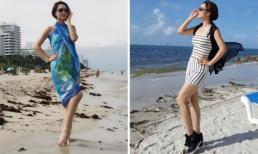 Mai Thu Huyền khoe dáng đẹp 'mướt mắt' trên biển