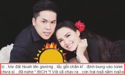 Diễm Hương bất cẩn để con ngã xuống giường