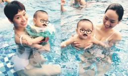 Trà My Idol khoe dáng gợi cảm khi đi bơi cùng con trai