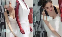 Ngọc Trinh 'cố tình' khoe ngực trễ nải ở cửa hàng