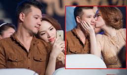 Đan Lê 'hôn chồng đắm đuối' giữa chốn đông người