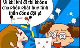 Truyện tranh: Thi cử và chơi bóng khác nhau thế nào?