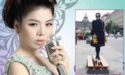  Lệ Quyên kém văn minh khi đứng lên ghế ngồi nơi công cộng để chụp hình?