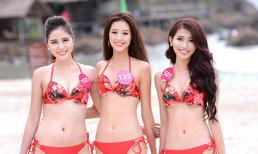 Thí sinh Hoa hậu Hoàn vũ Việt Nam 2015 khoe dáng với áo tắm