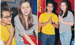 Bà xã Huỳnh Đông lộ diện thon gọn sau 2 tháng sinh con