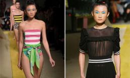 Kha Mỹ Vân 'hở bạo' trên sàn diễn thời trang tại Milan