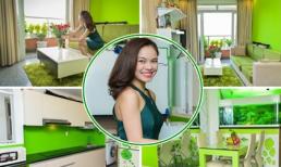 'Đột nhập' căn hộ tràn ngập sắc xanh trị giá 2 tỷ của Giang Hồng Ngọc