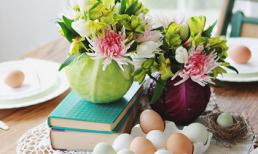 Cắm hoa vào bắp cải: sang nhà mà độc đáo