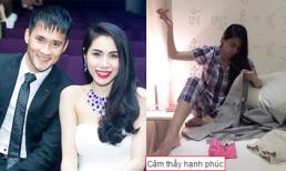 Công Vinh hạnh phúc khi được Thủy Tiên tự tay khâu áo