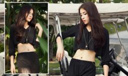 Hoa hậu Kỳ Duyên phô eo thon mê hoặc trên biển