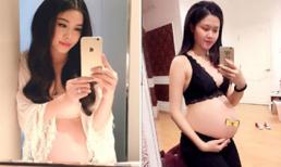 Bà xã Đăng Khôi khoe bụng bầu gợi cảm