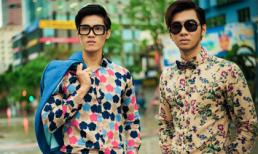 Hai nam mẫu sáng giá khoe phong cách lạ với áo hoa