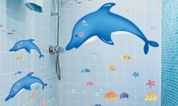 Mẹ khéo tay làm mới không gian phòng tắm