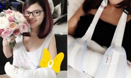 Vũ Thu Phương tươi như hoa sau tai nạn đứt gân tay