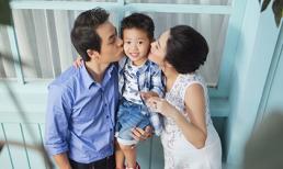 Bà xã Đăng Khôi nhí nhảnh bên chồng con trước ngày lâm bồn