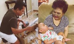 Bố mẹ chồng Kim Hiền tự tay lắp nôi và chọn quần áo cho cháu gái