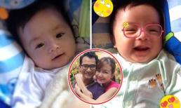 Cận cảnh gương mặt tựa thiên thần của con trai Huỳnh Đông