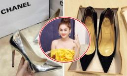 Lâm Chi Khanh khoe 'chiến tích' mua hàng loạt giày hiệu