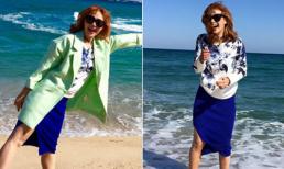 Minh Hằng xinh tươi như 'thiên thần' trên biển Hàn