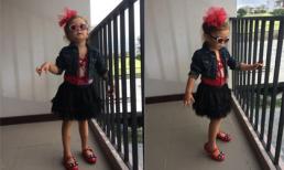 Con gái Hồng Nhung điệu đà, tự tin tạo dáng