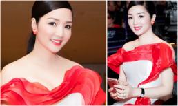 Hoa hậu Giáng My 'hồi xuân' với 2 sắc màu trắng - đỏ