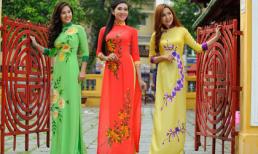 Nét duyên quyến rũ áo dài Việt của nhà may Kim