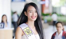 Bắt gặp Á hậu Lâm Thuỳ Anh trở về nước sau ngày đăng quang 