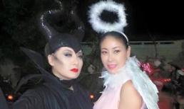 Hoa hậu Hà Kiều Anh và vợ cũ Bằng Kiều đón lễ Halloween sớm