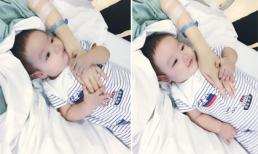 Con trai Tâm Tít vỗ về an ủi khi mẹ bị ốm