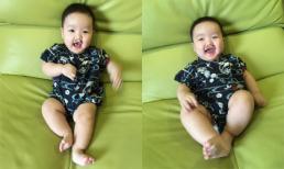 Con trai Tâm Tít ngộ nghĩnh khi có râu