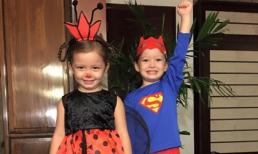 Hai con Hồng Nhung 'biến hình' siêu đáng yêu ngày Halloween