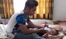 'Ông bố trẻ' Phan Hiển khéo léo chăm con khi Khánh Thi đi vắng