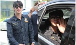 Mỹ nam Mario Maurer hạ kính xe liên tục vẫy chào fans Việt