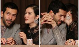 Lý Nhã Kỳ thì thầm nhỏ to không ngớt bên trai Tây