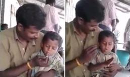 Phẫn nộ với cảnh người lớn bắt cậu bé hút thuốc