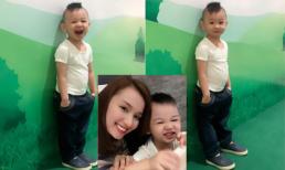 Con trai Lã Thanh Huyền tạo dáng chuyên nghiệp như mẫu nhí