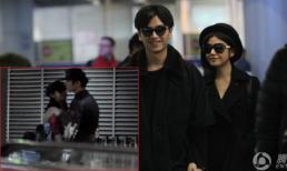 Trần Nghiên Hy tình tứ với chồng sắp cưới ở sân bay