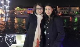 Hà Kiều Anh hạnh phúc tận hưởng không khí Giáng sinh bên gia đình