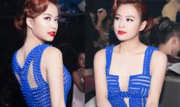 Hoàng Thùy Linh 'siêu gợi cảm' với đầm xanh lạ mắt