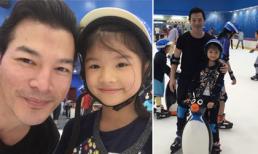 Trần Bảo Sơn vui vẻ đưa con gái đi trượt băng