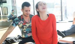 Khánh My căng thẳng trên sàn tập cùng trai Tây