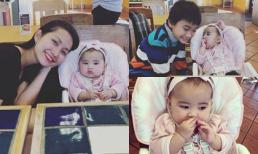 Kim Hiền hạnh phúc đầm ấm bên 2 con sau ngày sinh nhật