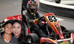 Con trai lớn của Hoa hậu Hà Kiều Anh 'lái xe đua ngon lành'