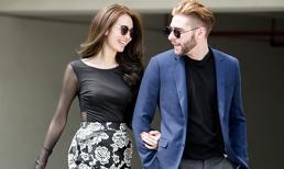 Khánh My tình tứ với bạn trai Tây không rời trên phố