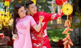 Người mẫu Kim Ngân & Hoàng Mỹ sánh đôi cầu duyên trong trang phục áo dài