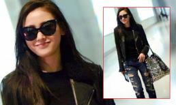 Sao nữ 'Thái tử phi thăng chức ký' nổi loạn với jeans rách tại sân bay