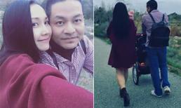  Kim Hiền hạnh phúc đi dạo cùng chồng con