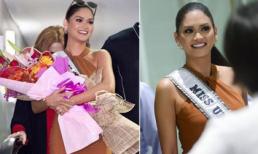 Tân Hoa hậu Hoàn vũ đẹp rạng rỡ ngày trở về Philippines