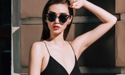 Khánh My ăn diện như mùa hè xuống phố giữa ngày đông lạnh